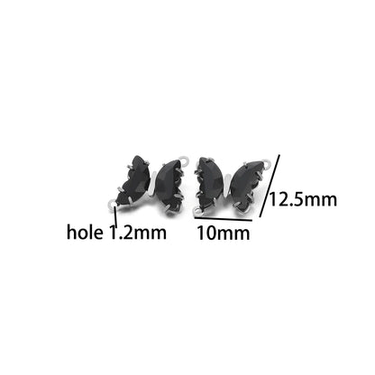 Colorful PendantStainless Steel Gold Plated Double Hole Butterfly Crystal Stone Charm Pendant for Necklace Jewelry Making