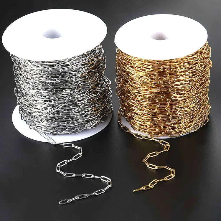 A718 Fashion Gold Silver Color Stainless Steel Chain,hot Necklace Bracelet Diy Chain Jewelry Accessory