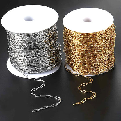 A718 Fashion Gold Silver Color Stainless Steel Chain,hot Necklace Bracelet Diy Chain Jewelry Accessory