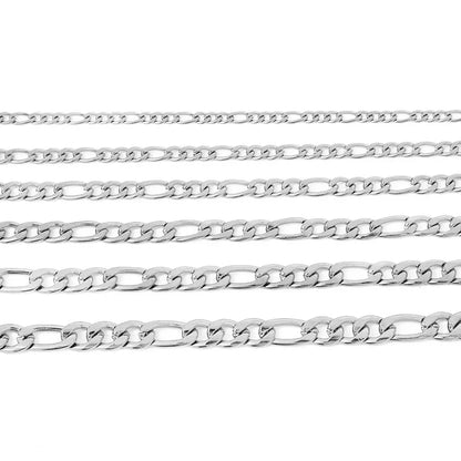 A1905 High Quality 18k Gold Plated Stainless Steel Chain Figaro Necklace Bracelet Jewelry Making Chain