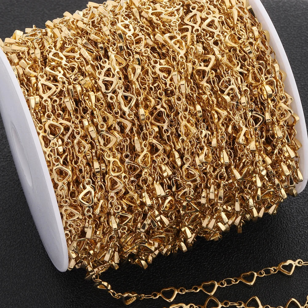 Wholesale Stainless Steel Chain 18k Gold Pvd Chain Custom Permanent Heart Chains for Women Jewelry