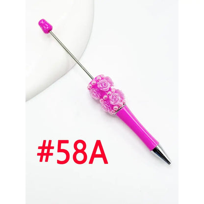 DIY Beadable Pen with Small Flower Pearl Solid & Ombre Colors for Party Favors Bulk