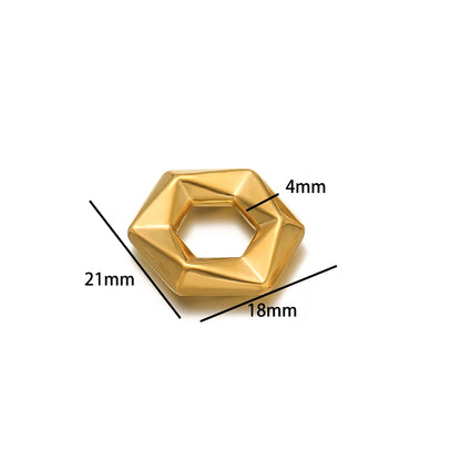 Geometric 18k Gold Plated Stainless Steel Heart U Shape Pentagon Charms Pendant for DIY Jewelry Necklace Making  Accessories