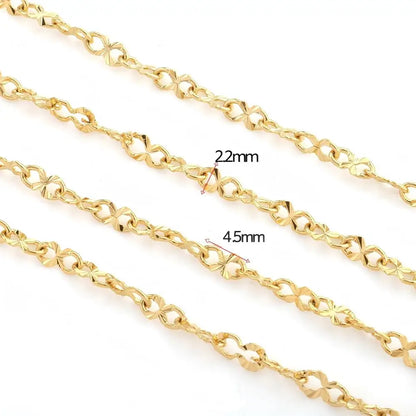 D513 High Quality Vacuum Plating 18k Gold Stainless Steel Chain Bulk Roll Chain for Necklace Bracelet Making