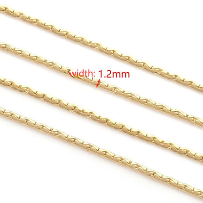 Keep Color Jewelry DIY Irregular Chain 18k Gold Pvd Stainless Steel Thin Roller Chain for Choker Anklets
