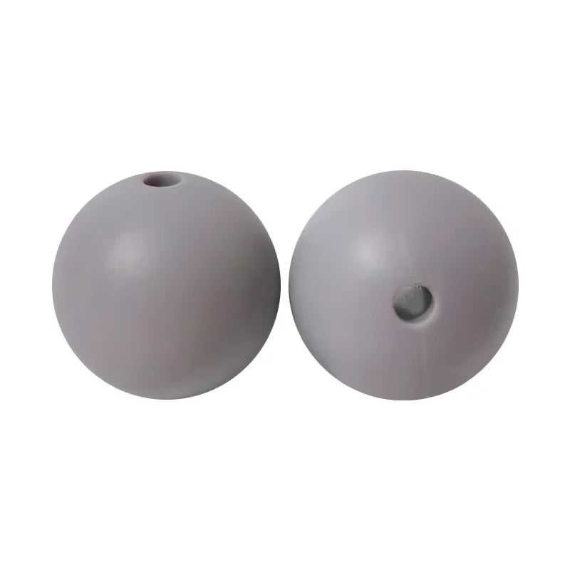100PCS Custom Wholesale 9mm 12mm 15mm Food Grade BPA Free Baby Chew Teether Silicone DIY Beads for Pen Making Accessories