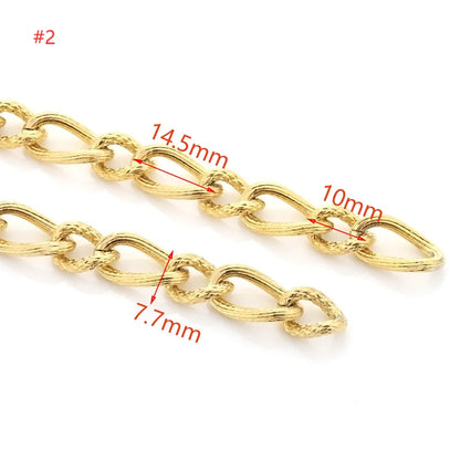 E235 Trunk Gold Silver Chain Waterproof Stainless Steel Chains Paper Clip Chains for Jewelry Custom Diy