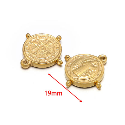 Newest Stainless Steel 18k Gold Plated  Jesus Christ Cross Pendant Charm for Jewelry Necklace Making Accessories