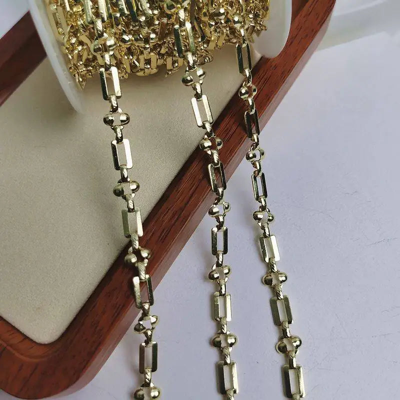 A1533 Fashion High Quality Stainless Steel Chain 18k Gold Flower Bulk Chain Jewelry Diy Chain Accessory
