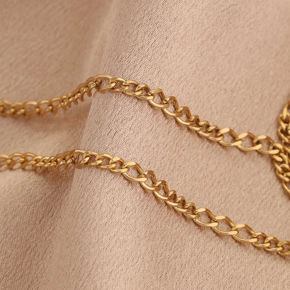 A2991 High Quality 18k Gold Plated Stainless Steel Chain O Shape Link Bulk Necklace Bracelet Chain Extension Findings