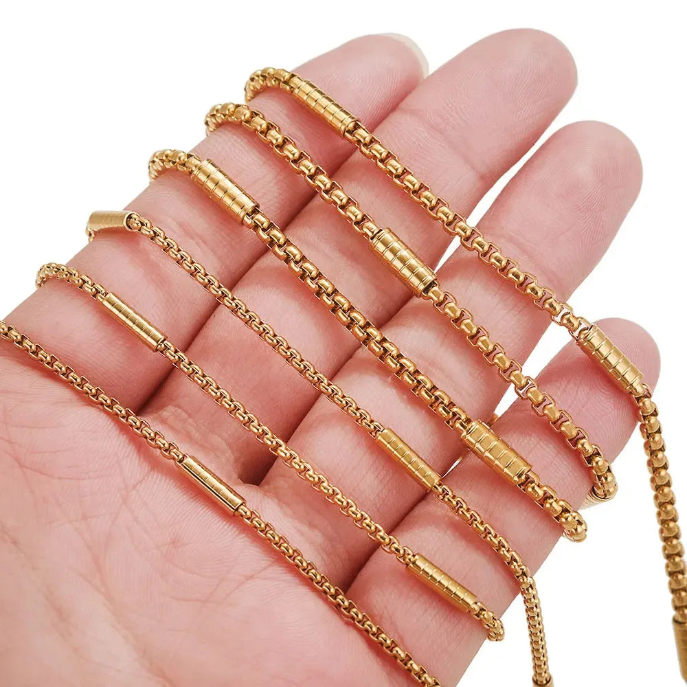B4288 Hip Hop 3D Charms Stainless Steel DIY Chain Plated Accessory for Jewelry Making Necklace Bracelet Men and Women