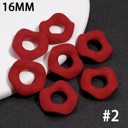 16mm  Wave Edge Stacked Ring Beads Stringing Jewelry Accessory for DIY Making Stringing Pen