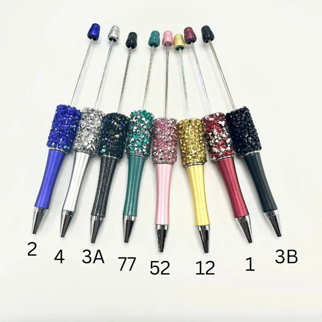 DIY for Plastic Ballpoint Pens Cone Shape Rhinestones Solid Metallic Colors Portable for Office School Gift