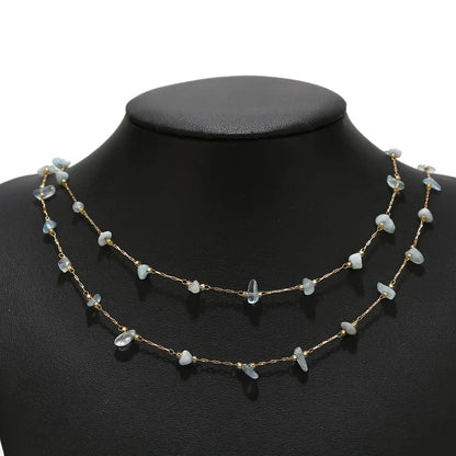 B4760 360L Stainless Steel Chain 18k Gold Chain Waterproof Crystal Stone Chain for Men Jewelry