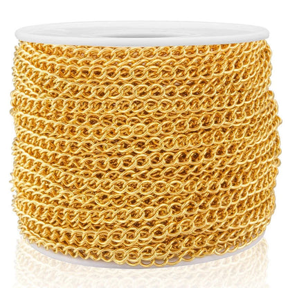 E753 Permanent Jewelry Chain Cross  Bulk Stainless Steel Chains PVD Gold Silver Extension Chains for Luxury Making
