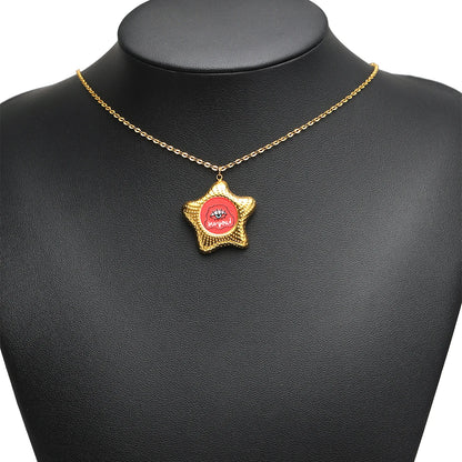 New Arrival Eye Charm 18k Gold Plated Stainless Steel  Enamel Star Pendant for DIY Handmade Necklace Earrings Jewelry Making