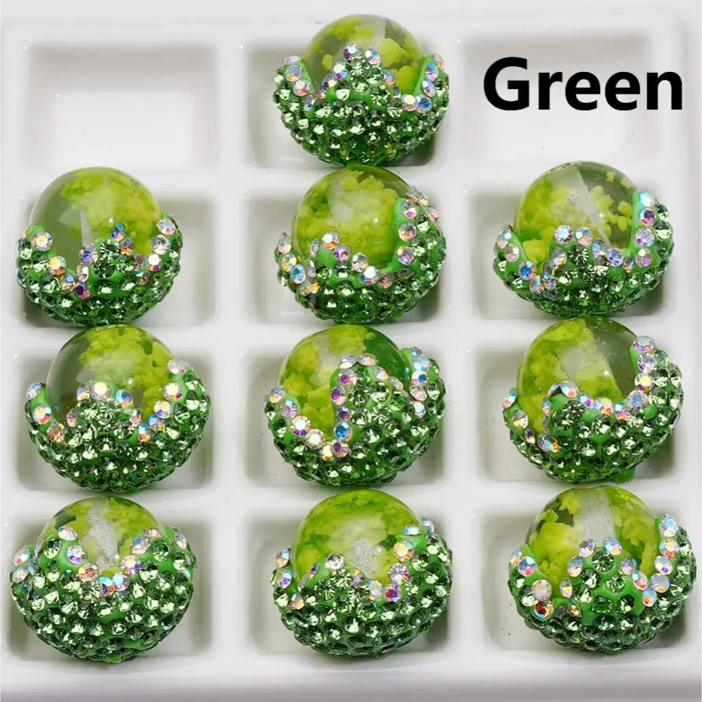 DIY Mobile Phone Chain Accessories with Luminous Multi-Color Cloud Acrylic Pinecone and Pumpkin Beads