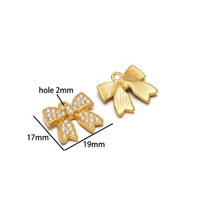 Stainless Steel 18k Gold Plated Enamel Heart Starfish butterfly Shell Zircon Charm Pendant for Jewelry Necklace Making