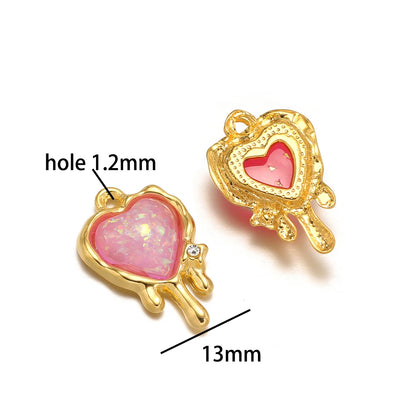 Hot Sale 18k Gold Plated Stainless Steel Fantastic Colorful Moon Butterfly Love Charm Pendant for Jewelry Making Accessories