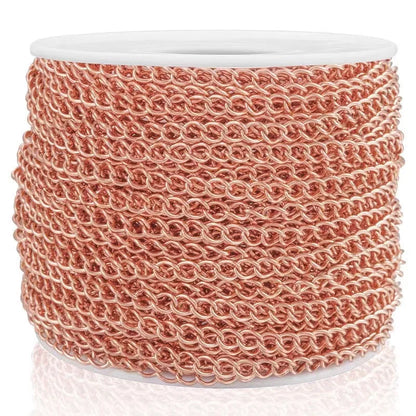 E753 Permanent Jewelry Chain Cross  Bulk Stainless Steel Chains PVD Gold Silver Extension Chains for Luxury Making