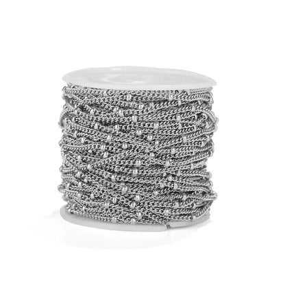 A8009 Fashion Non Tarnish Stainless Steel Chain Ball Chain Gold Silver Rose Gold Chain Jewelry Accessory Diy