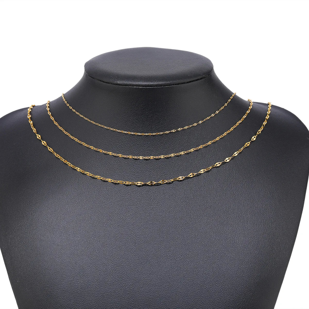 E379 PVD Plated Roller Chain Gold Steel Lip Thin Chain Waterproof Stainless Steel Chain for Diy