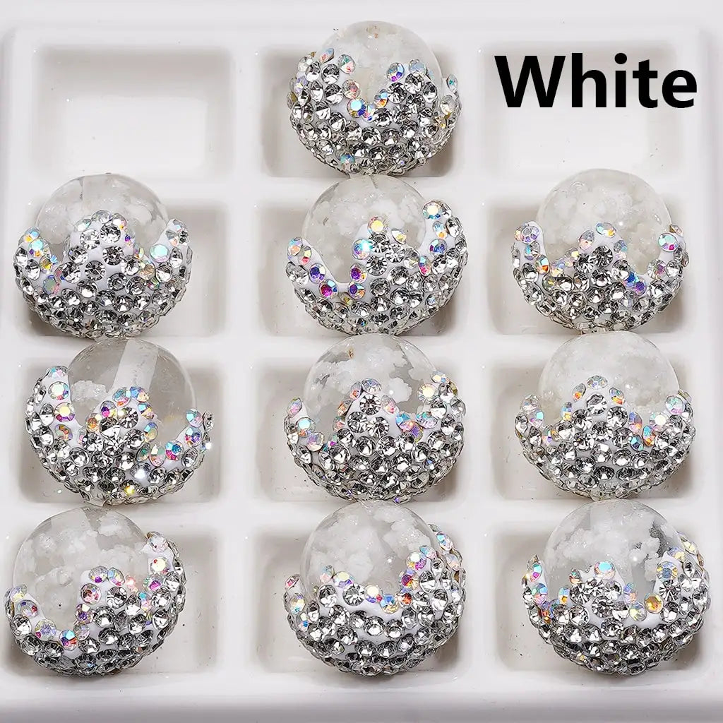 DIY Mobile Phone Chain Accessories with Luminous Multi-Color Cloud Acrylic Pinecone and Pumpkin Beads