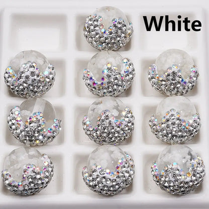 DIY Mobile Phone Chain Accessories with Luminous Multi-Color Cloud Acrylic Pinecone and Pumpkin Beads