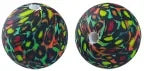 100PCS 15mm Silicone Round Printed Beads 2mm Hole Colorful Pattern Loose Beads for Bracelet Necklace DIY Jewelry Craft Making