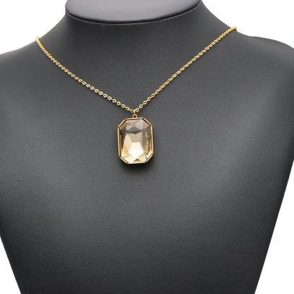 Gold Plated Polygon Charm Faceted Glass Pendant with 1.8mm Hole Geometric Crystal Charms for DIY Jewelry Making Wholesale