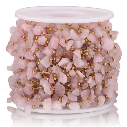 Stainless Steel Natural Stone Handmade Irregular Quartz Chains for Permanent Jewelry Accessories