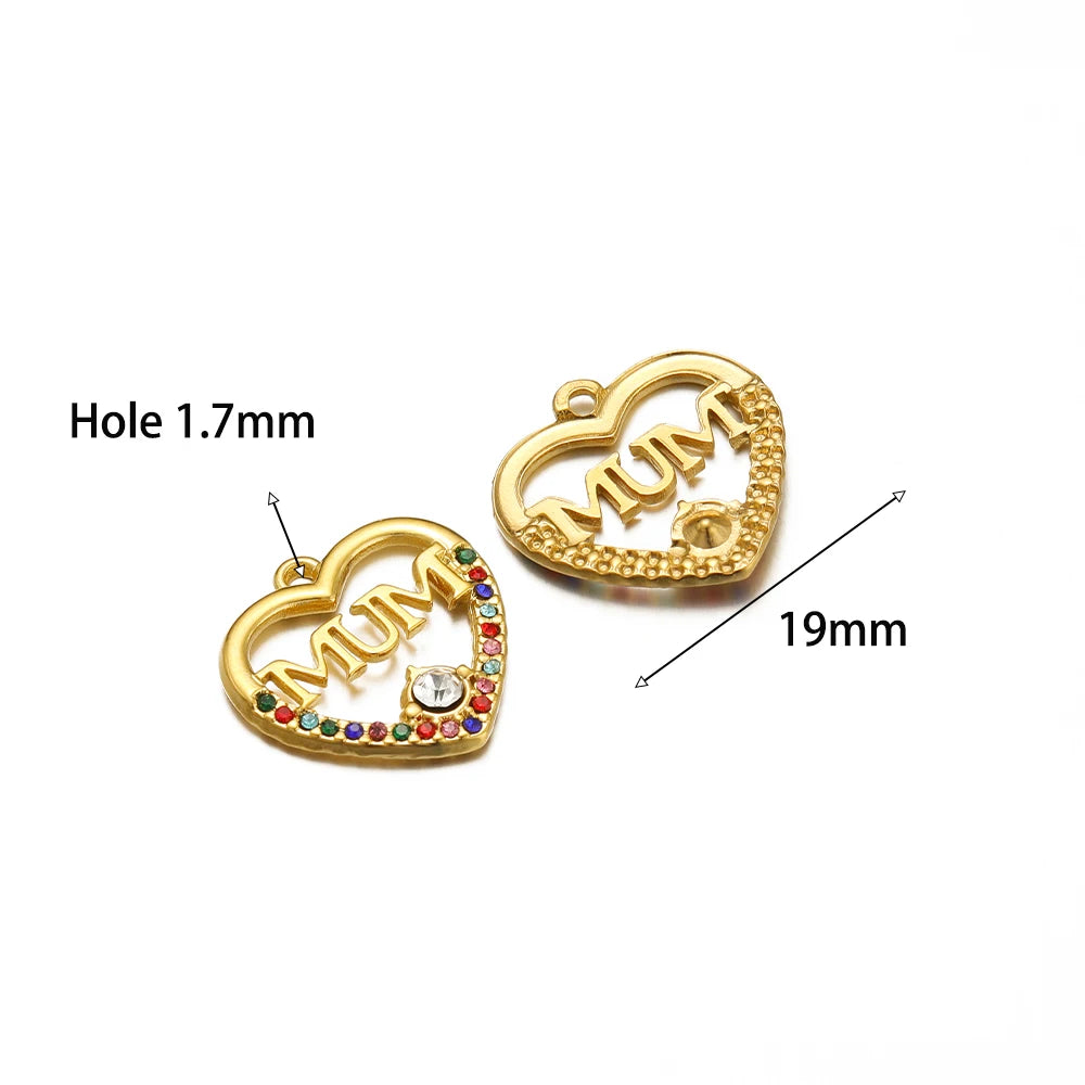 High Quality Stainless Steel Gold Plated Enamel Turtle Conch Starfish Dragonfly Heart Charms Pendant for Jewelry Necklace Making
