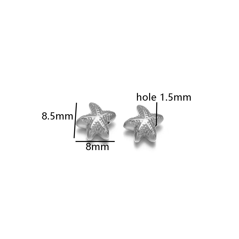 Wholesale 18k Gold Plated Stainless Steel Snail Turtle Starfish Eephant Charm Pendant for DIY Necklace Jewelry Making