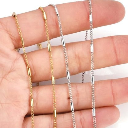 B4491 Roller Gold Plated Chain Vacuum Stainless Steel Chain Ball Beads Chain for Jewelry Making