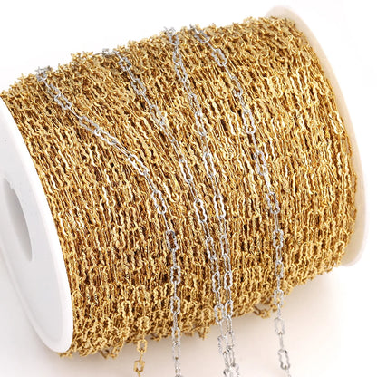 D819 Fashion 304 Stainless Steel 18k Gold Patterned Cloudy Shape Connectors Link Chain for DIY Making Bracelet Necklace