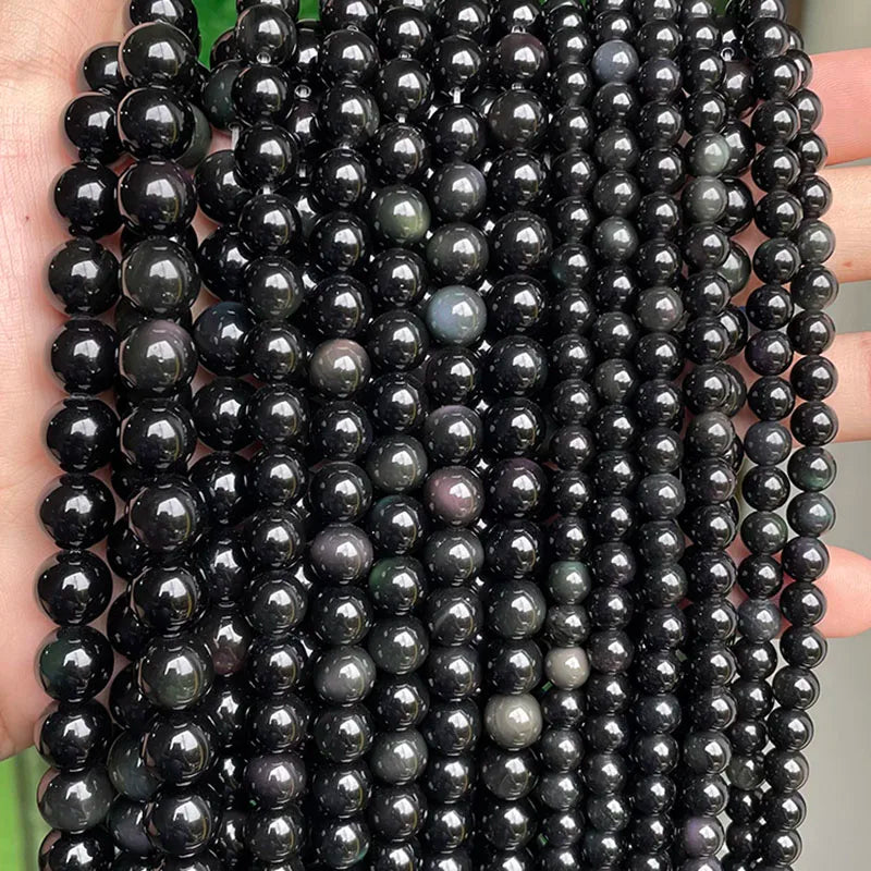 Wholesale Natural Stone Beads Amethyst Citrine Rose Quartz Crystal Gemstone Bead for DIY Jewelry Making 4 6 8 10 12 MM, 38CM