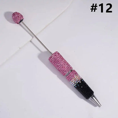 DIY Ballpoint Clay Pen Three Layers Full Rhinestone Bling Teacher Student Office Gift