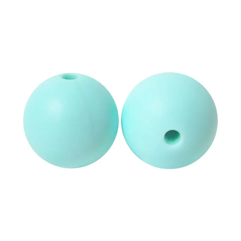 100PCS Custom Wholesale 9mm 12mm 15mm Food Grade BPA Free Baby Chew Teether Silicone DIY Beads for Pen Making Accessories
