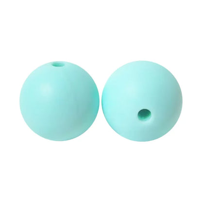 100PCS Custom Wholesale 9mm 12mm 15mm Food Grade BPA Free Baby Chew Teether Silicone DIY Beads for Pen Making Accessories