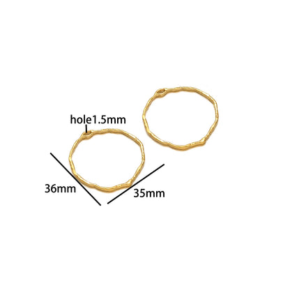 Trendy Jewelry Accessories Stainless Steel18k Gold Plated Heart Circle Charms Pendant for DIY Jewelry Necklace Earring Making