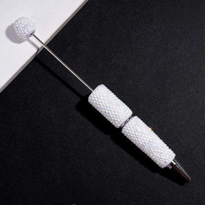 Luminous Fluorescent Beadable Clay Pens Full Covered Rhinestone Ballpoint Pens for Beadable Pen Keychain DIY Bulk Craft Supplies