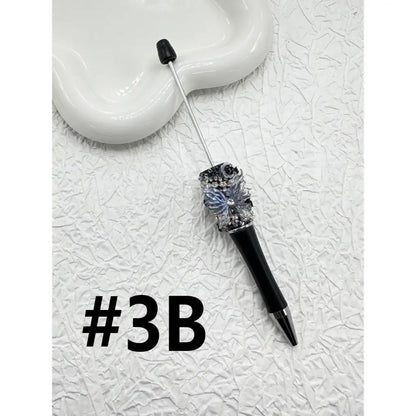 Butterfly Flower Ballpoint Pen with Rhinestone Chain Clear Sugar Solid Color Gift