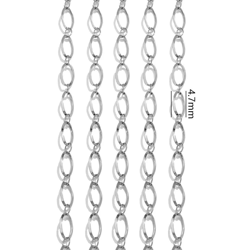 D566 High Quality Multi Design Stainless Steel Chain for Necklace Bracelet Making Bulk Roll Jewelry Chain