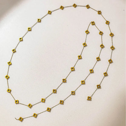 D984 Fashion Stainless Steel Silver Gold Chain Flower Leaf Charm for Necklace Bracelet Permanent Jewelry Diy
