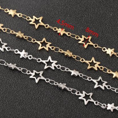 D394 Hot Star Stainless Steel Chain Necklace Bracelet Making Bulk Roll Chain for Jewelry Wholesale