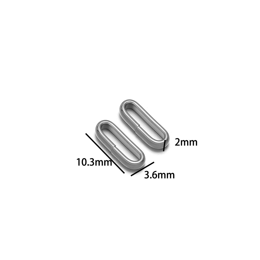 Simple 18k Gold Plated Stainless Steel  Twist Round Oval square Charm Pendant for DIY Handmade Necklace Jewelry Making