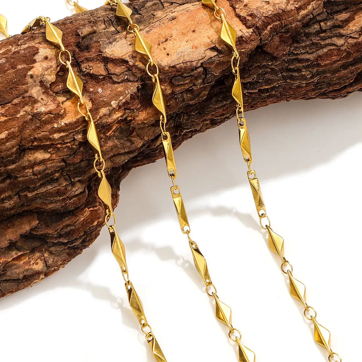 A2941 Fashion Gold Silver Plated Stainless Steel Chain Unique Shape Bulk Necklace Bracelet Jewelry Making Chain Findings