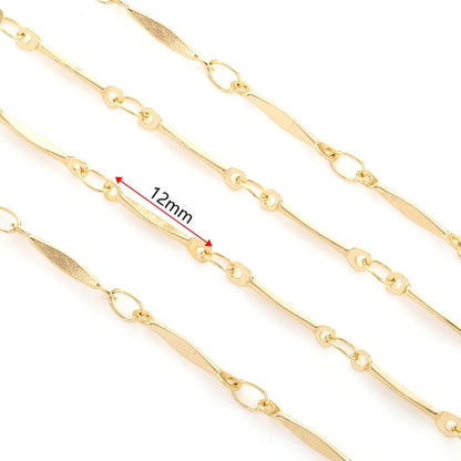 B3823 18k Gold Chain Stainless Steel Non-tarnished Chain Necklace Accessory Bulk Chain for Diy