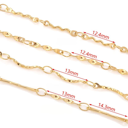 B4790 Waterproof Stainless Steel Chain 18k Gold Pressed Chain Bulk Chain for Jewelry
