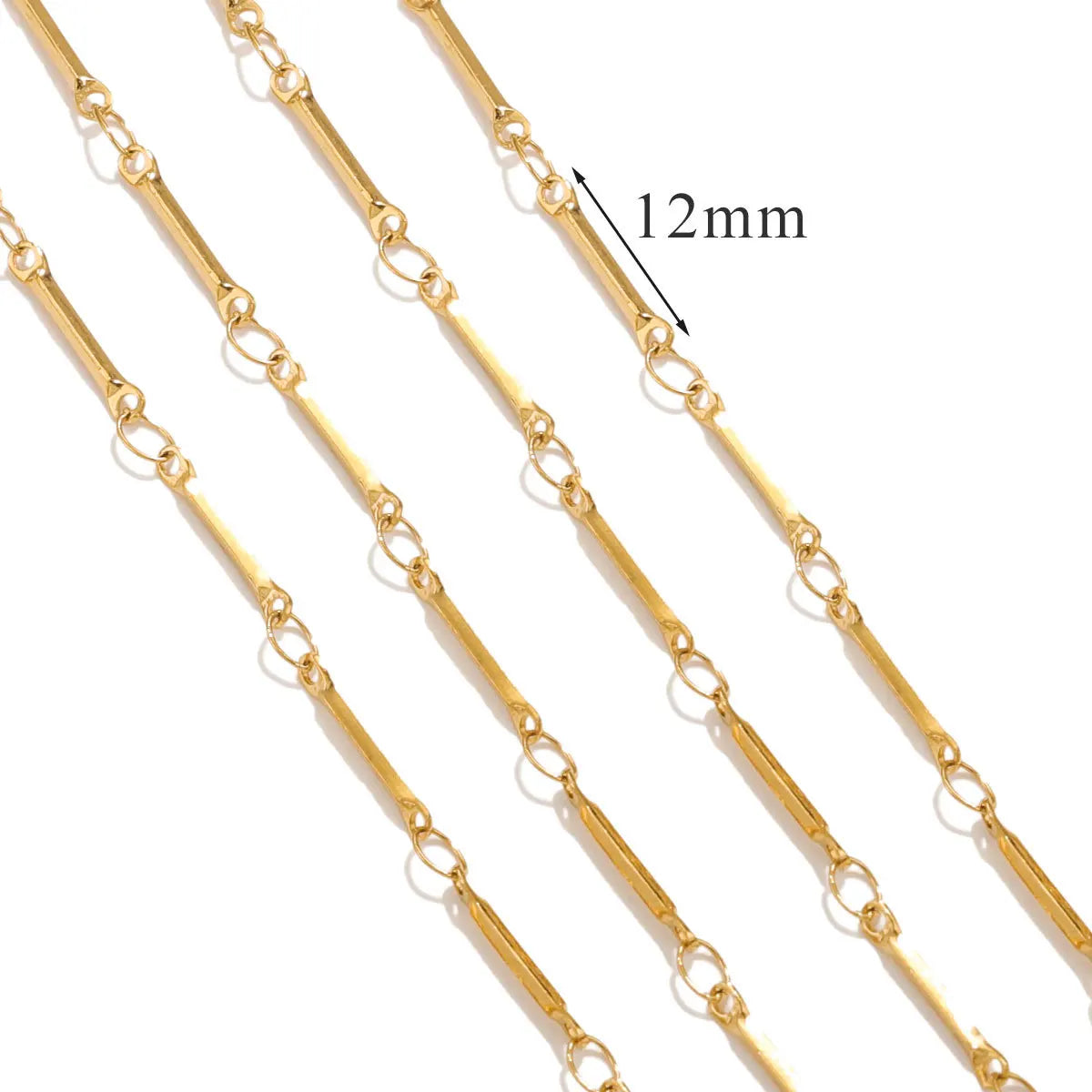A2913 Fashion 18k Gold Plated Stainless Steel Chain Silver Necklace Bracelet Bulk Chain for Jewelry Diy Making